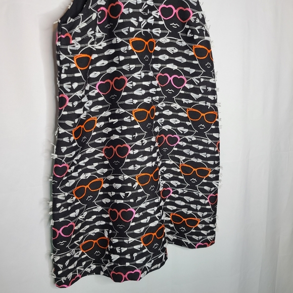 Hutch Anthropologie Black Sunglass Motif Embroidered Halter Neck Dress - Picture 6 of 11